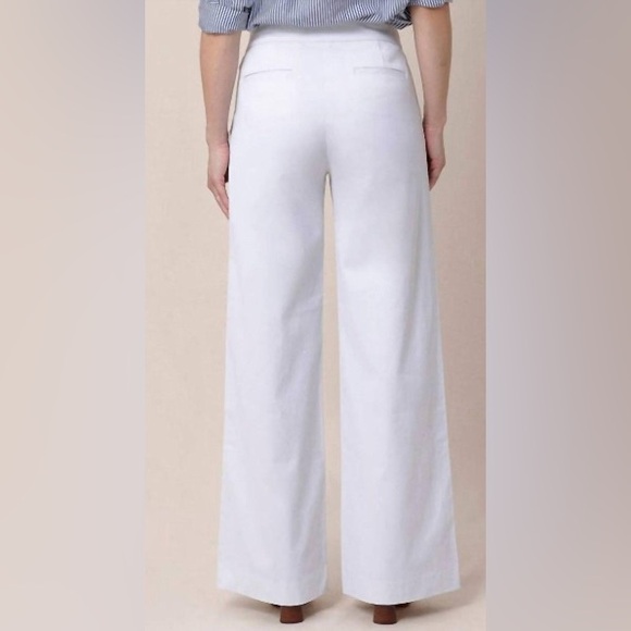 White Sailor Style Wide-Leg Pants - Size 6 (Boutique) - Picture 2 of 4